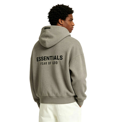 Fear of God Essentials Classic Fit Fleece Hoodie Homestead Heather