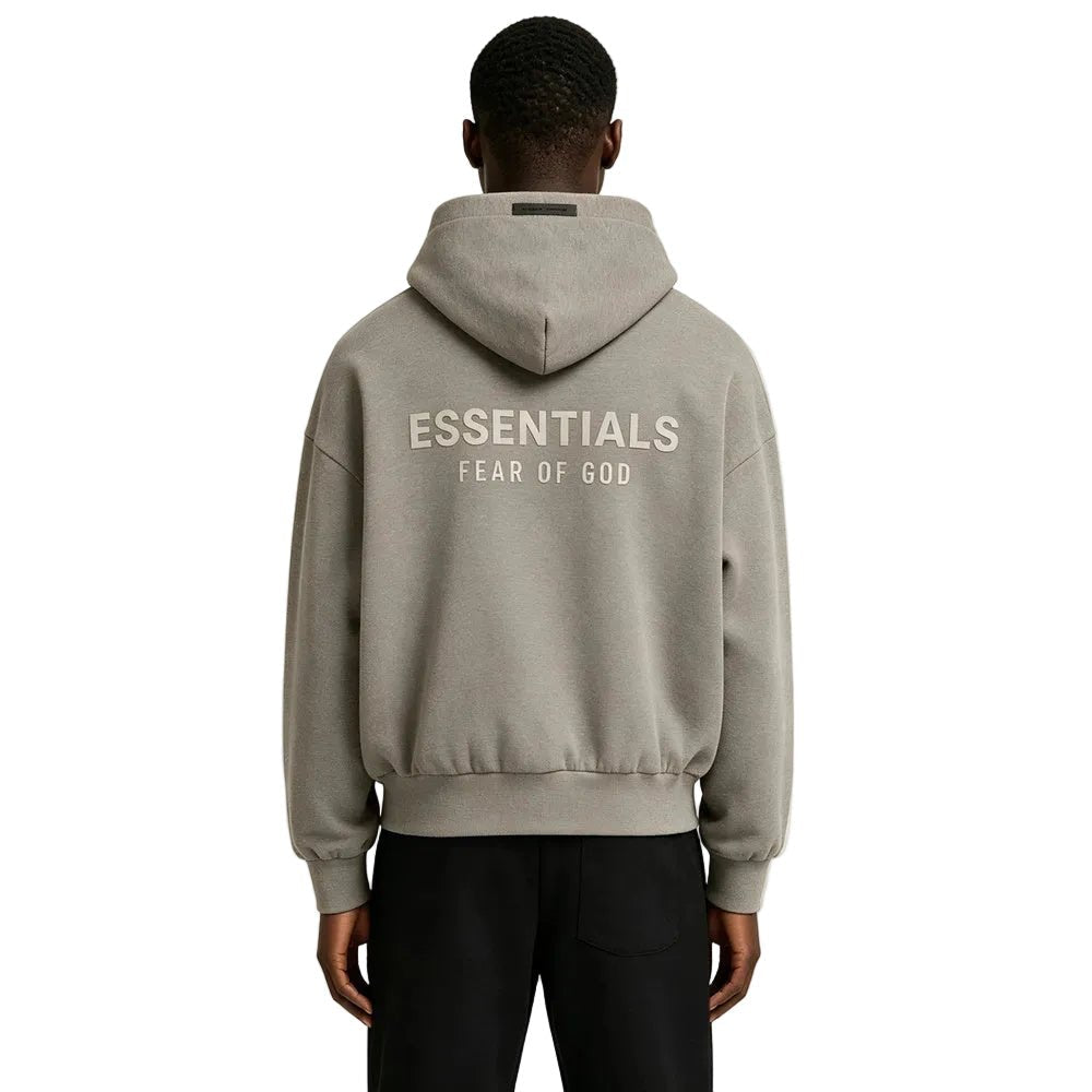 Fear of God Essentials Classic Fit Fleece Hoodie Homestead Heather