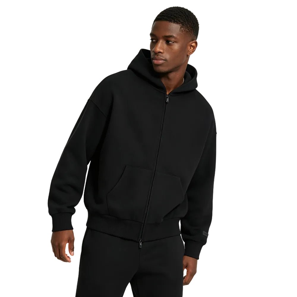 Fear of God Essentials Classic Full Zip Hoodie Jet Black