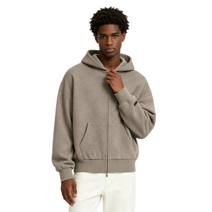 Fear of God Essentials Classic Full Zip-Up Hoodie Homestead Heather