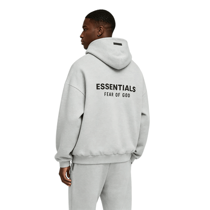 Fear of God Essentials Fleece Hoodie II Light Heather Gray FW24