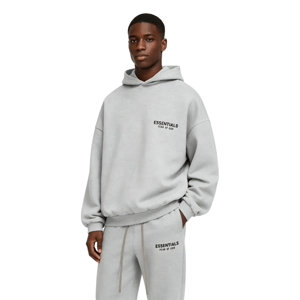 Fear of God Essentials Fleece Hoodie II Light Heather Gray FW24