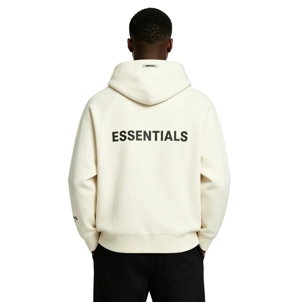 Fear of God Essentials Full Zip Hoodie Cream