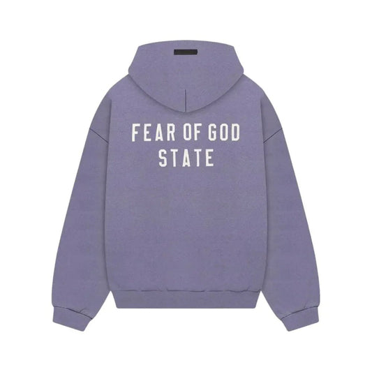 Fear of God Essentials Heavy Fleece Full Zip Hoodie Lavender