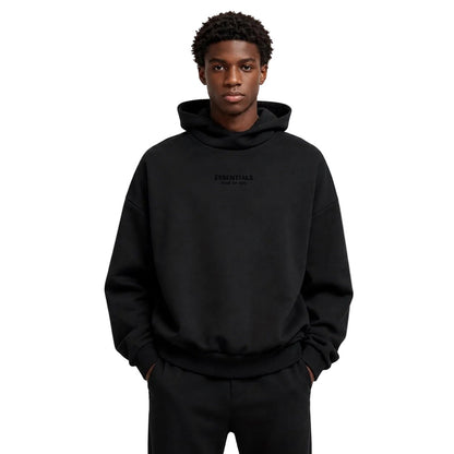 Fear of God Essentials Hoodie Jet Black FW23