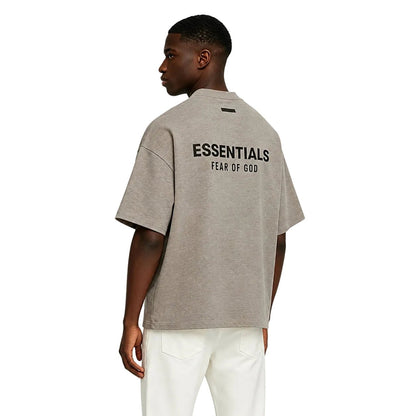 Fear Of God Essentials Jersey Crewneck Tee Heather Grey
