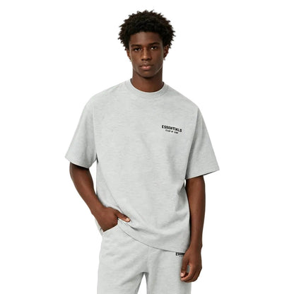 Fear of God Essentials Jersey Crewneck Tee Light Heather Grey