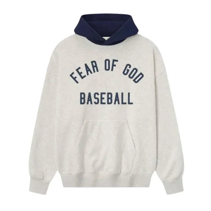 Fear of God Essentials MLB Sport Hoodie Oatmeal Heather Midnight Navy