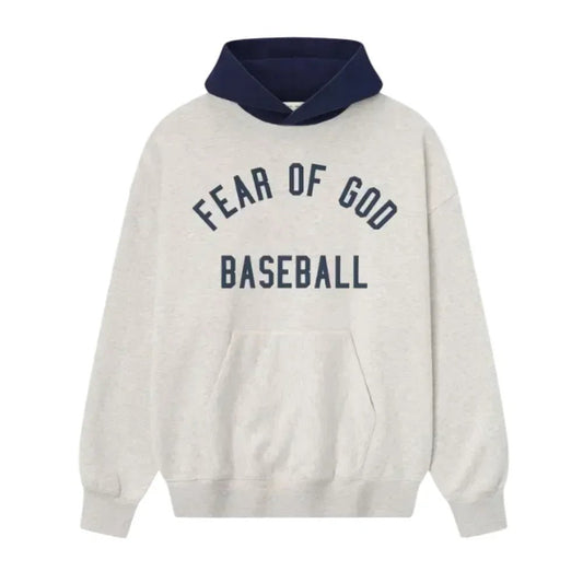 Fear of God Essentials MLB Sport Hoodie Oatmeal Heather Midnight Navy