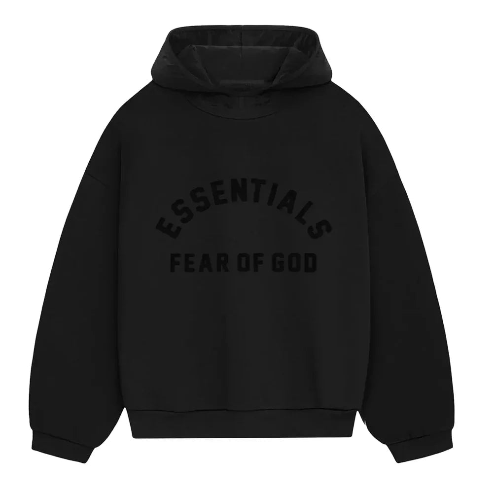 Fear of God Essentials Nylon Fleece Hoodie Jet Black Jet Black