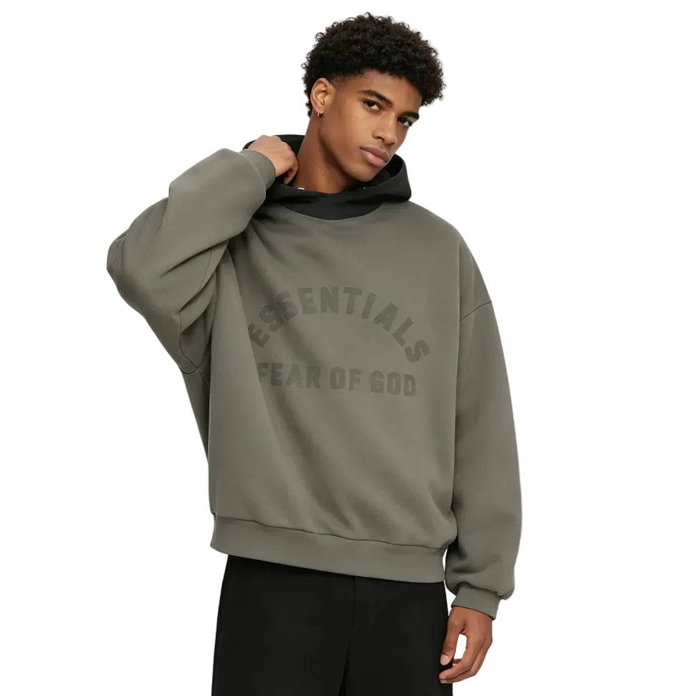 Fear of God Essentials SS24 Nylon Fleece Hoodie Ink Jet Black