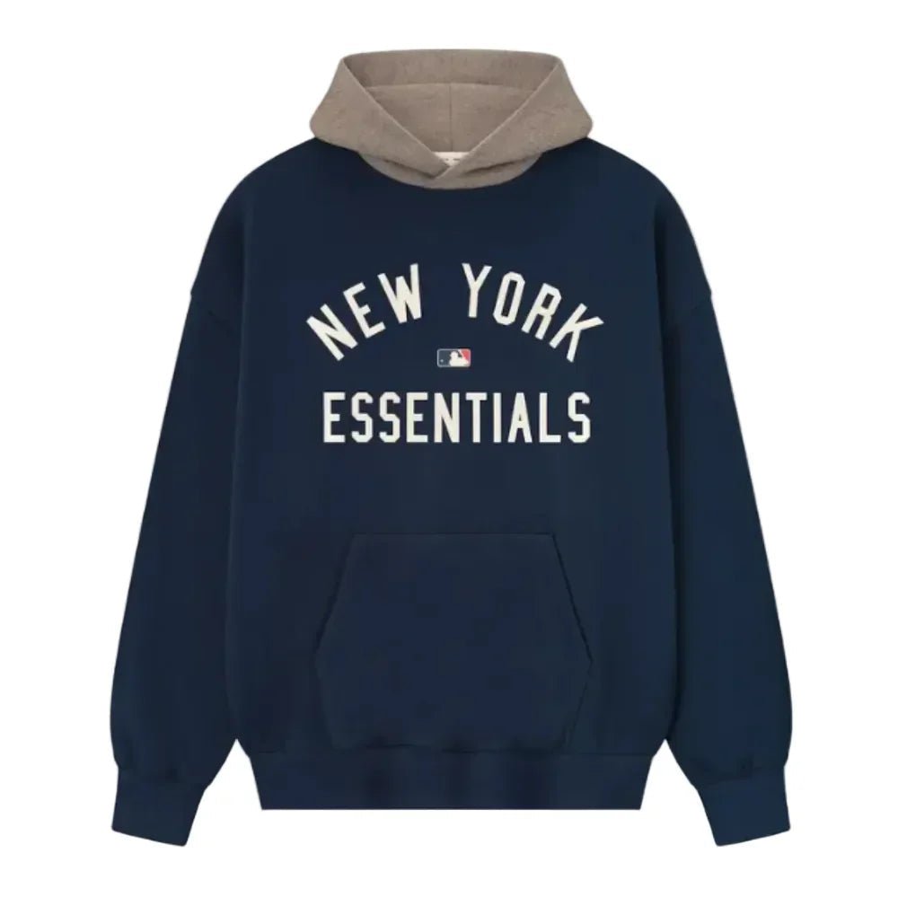 Fear of God Essentials Yankees Sport Hoodie Midnight Navy Homstead Heather