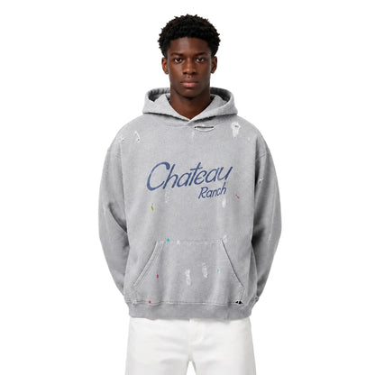 Gallery Dept.Distressed Chateau Ranch Hoodie Heather Grey