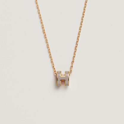 HERMES Gold Pop H Necklace Metal(Mini/Many)