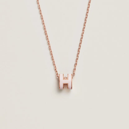 HERMES Rose Gold Pop H Necklace Metal(Many)