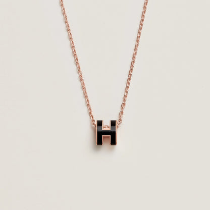 HERMES Rose Gold Pop H Necklace Metal(Many)