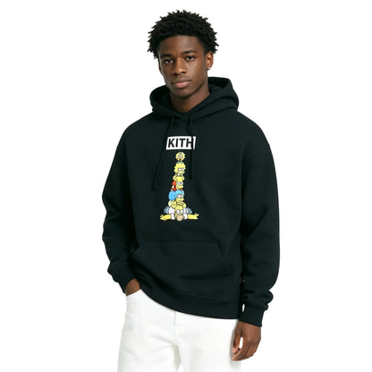 Kith For The Simpsons Family Stack Hoodie Black