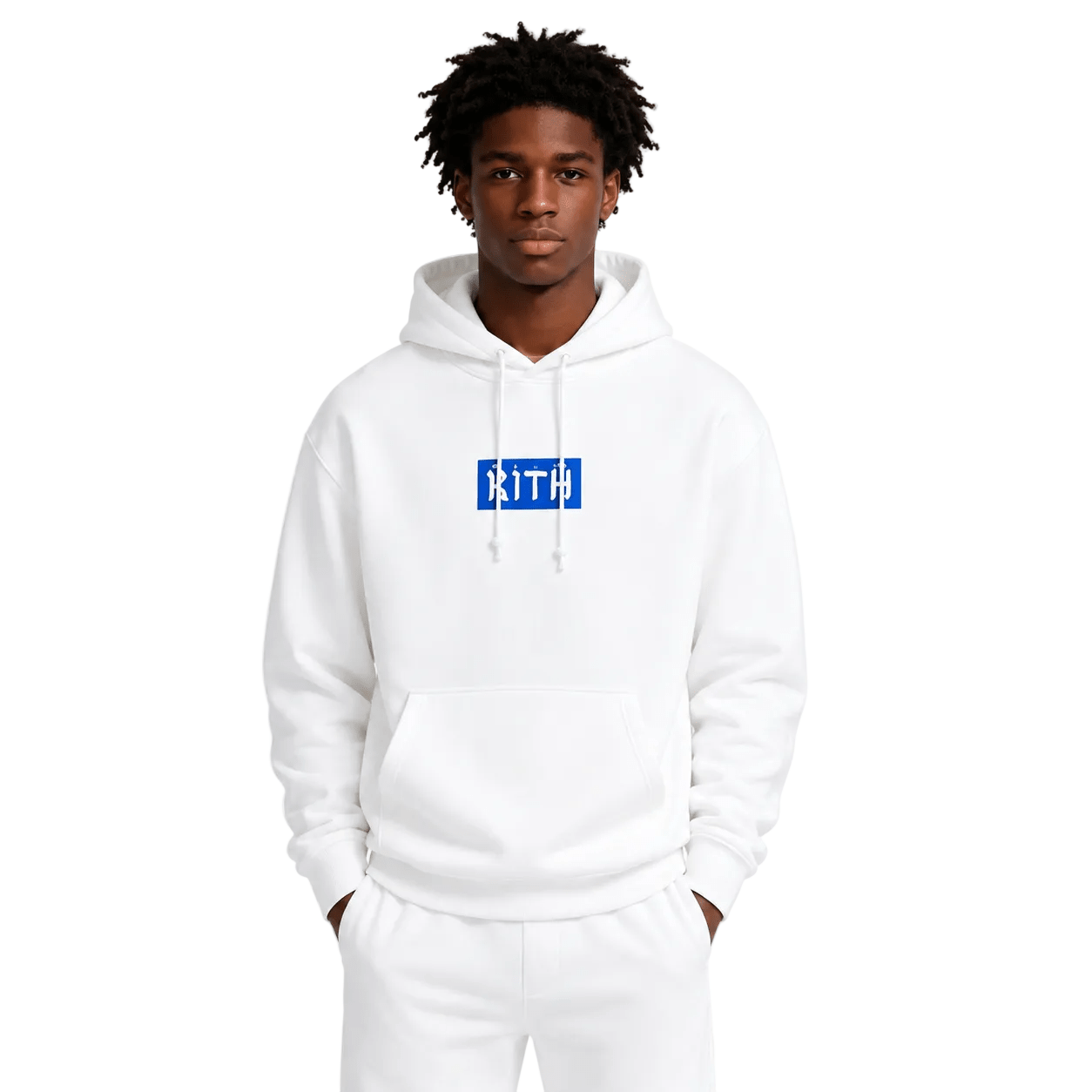 Kith Hebrew Script Hoodie White