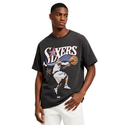 Kith NBA AlI Star Philadelphia 76ers Allen Iverson Vintage Tee Black