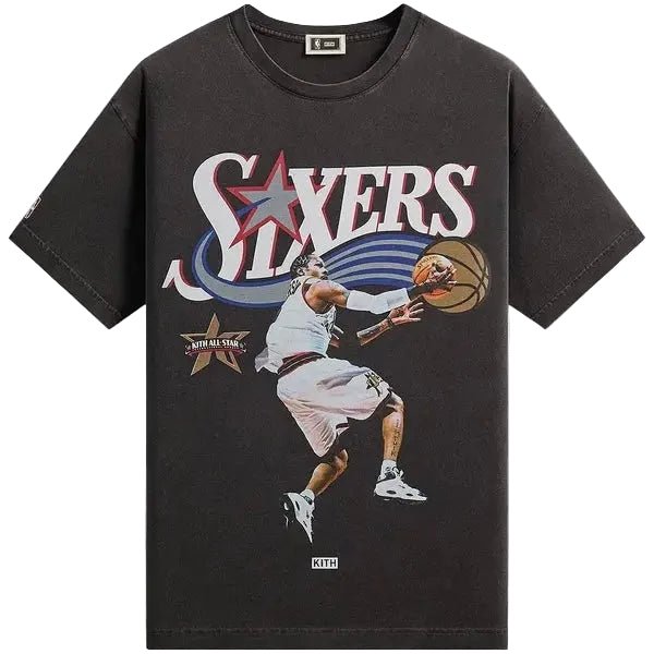 Kith NBA AlI Star Philadelphia 76ers Allen Iverson Vintage Tee Black