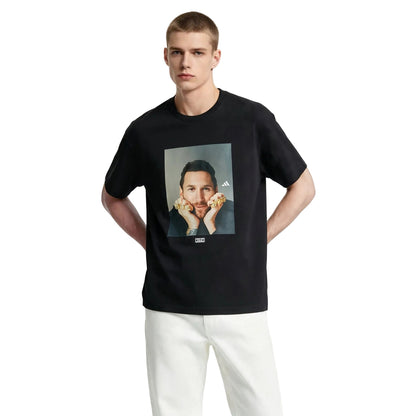 Kith x adidas Messi Football Graphic Tee Black