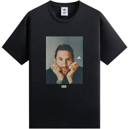 Kith x adidas Messi Football Graphic Tee Black