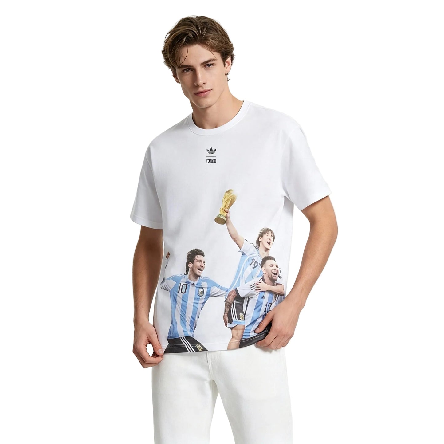Kith x adidas Messi Football World Cup Graphic Tee White