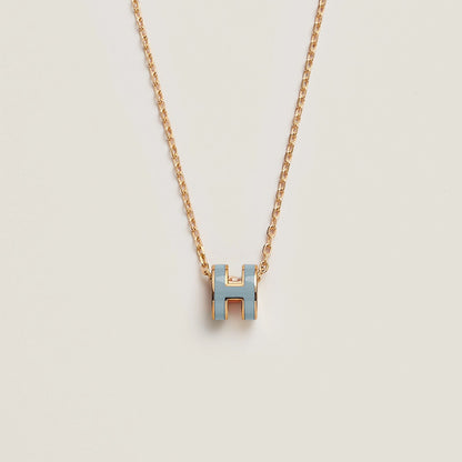 HERMES Gold Pop H Necklace Metal(Mini/Many)