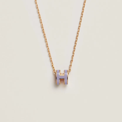 HERMES Gold Pop H Necklace Metal(Mini/Many)