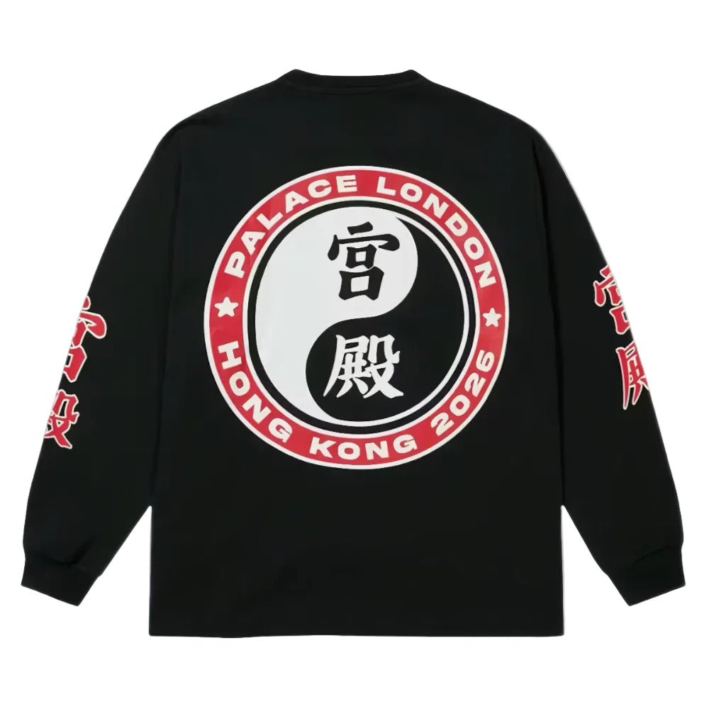 Palace Hong Kong Exclusive Yin Yang L S Tee Black
