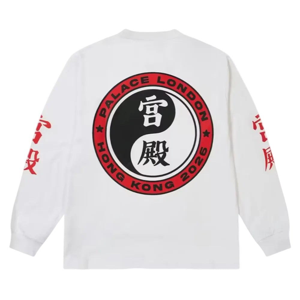 Palace Hong Kong Exclusive Yin Yang L S Tee White