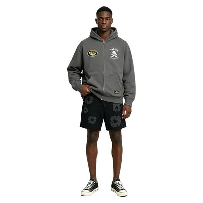 Palace x Neighborhood Skull Zip Hood Charcoal