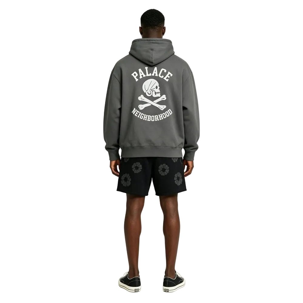Palace x Neighborhood Skull Zip Hood Charcoal