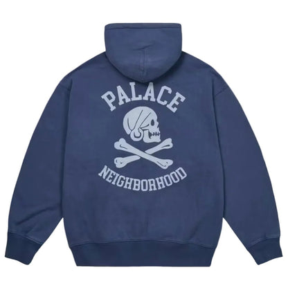 Palace x Neighborhood Skull Zip Hood Navy
