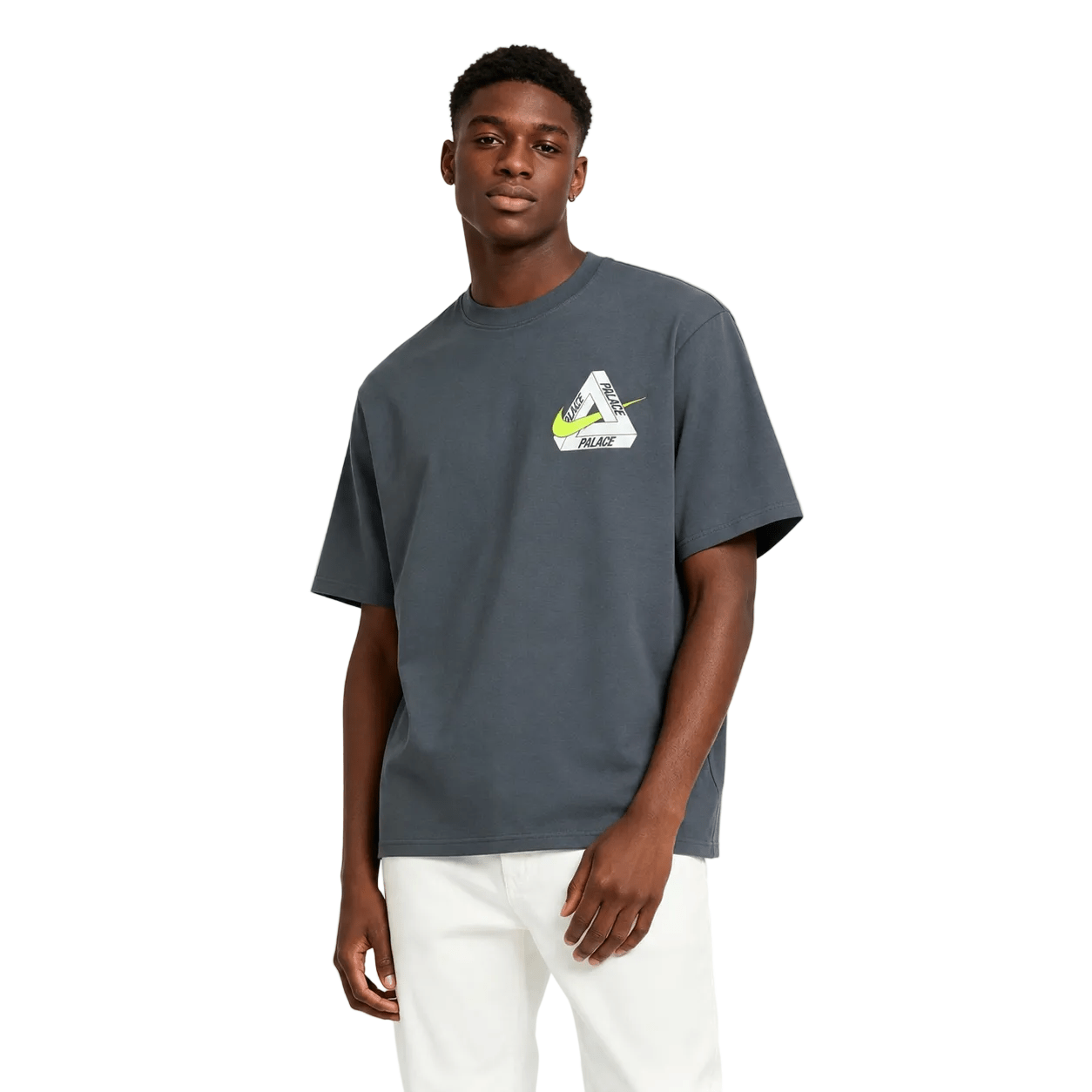 Palace x Nike Tri Swoosh T-Shirt Charcoal