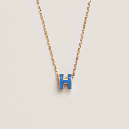 HERMES Gold Pop H Necklace Metal(Mini/Many)