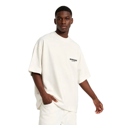 Represent Owners Club T-Shirt Flat White Black