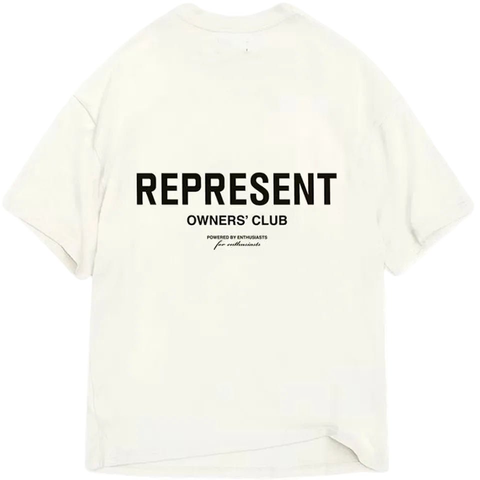 Represent Owners Club T-Shirt Flat White Black