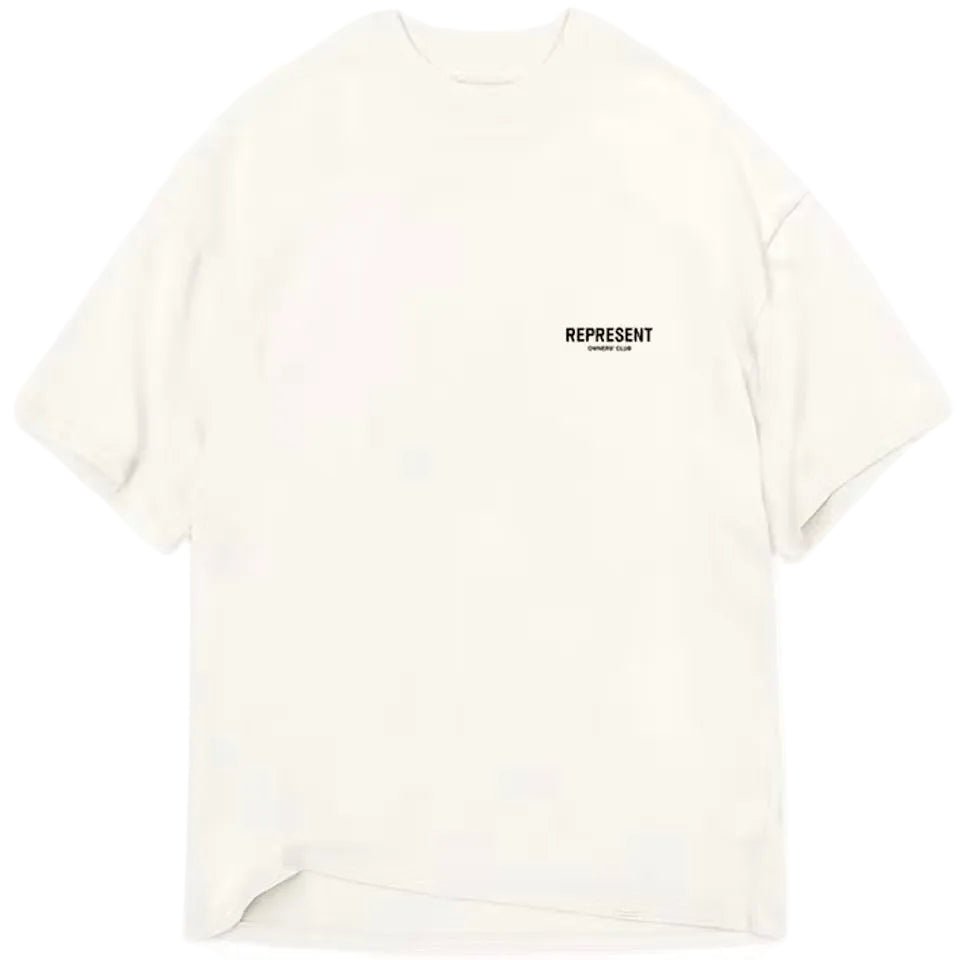 Represent Owners Club T-Shirt Flat White Black