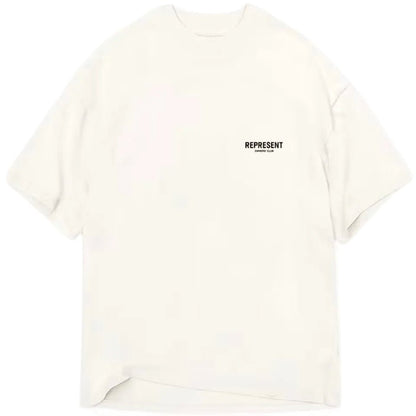 Represent Owners Club T-Shirt Flat White Black