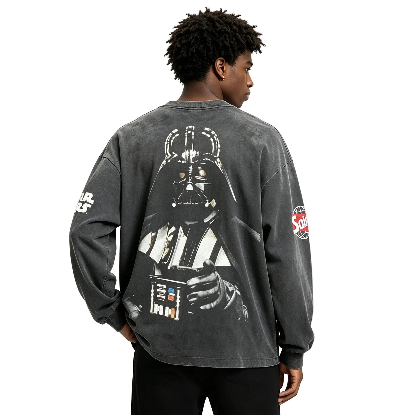 SAINT Mxxxxxx STAR WARS LS TEE /DARTHVADER BLACK
