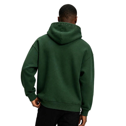 Sp5der Og Web Studded Zip Hoodie Green