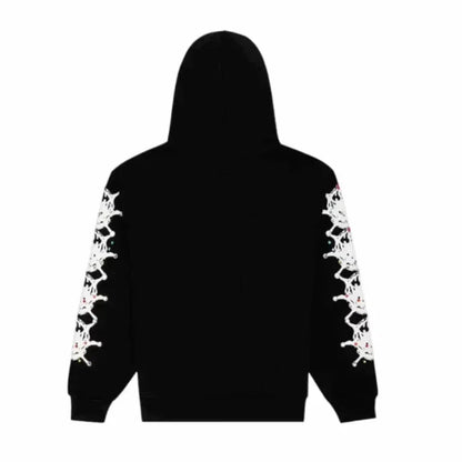 Sp5der Stone Hoodie Black