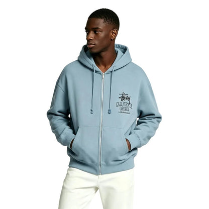 Stussy Cali Grown Zip Hoodie Slate