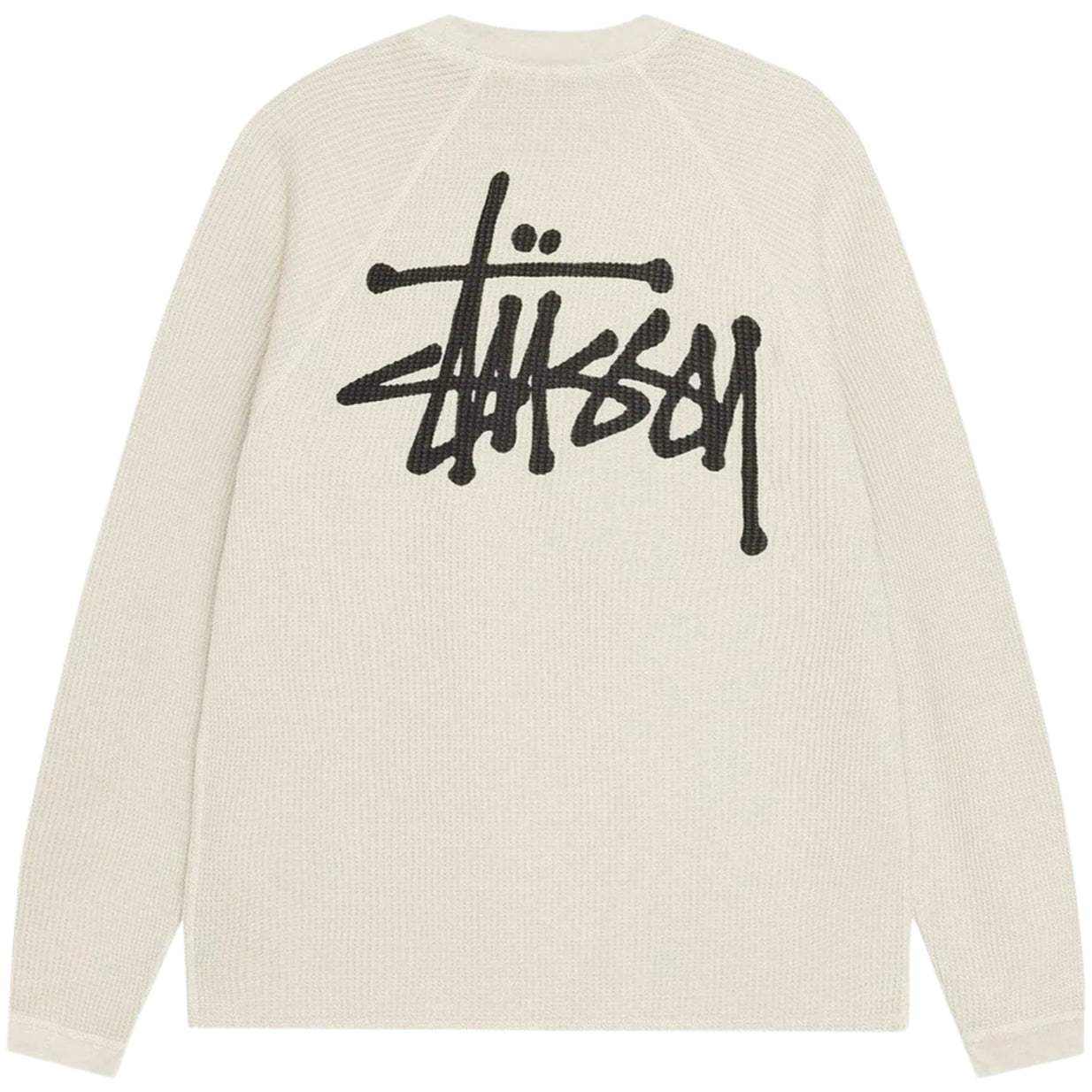 Stussy Raglan Thermal Long-Sleeve Crew Bone