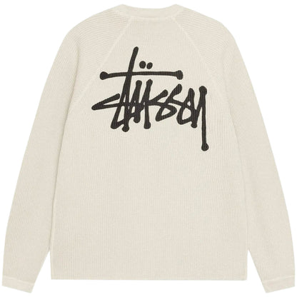 Stussy Raglan Thermal Long-Sleeve Crew Bone