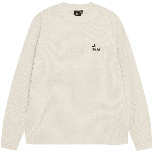 Stussy Raglan Thermal Long-Sleeve Crew Bone