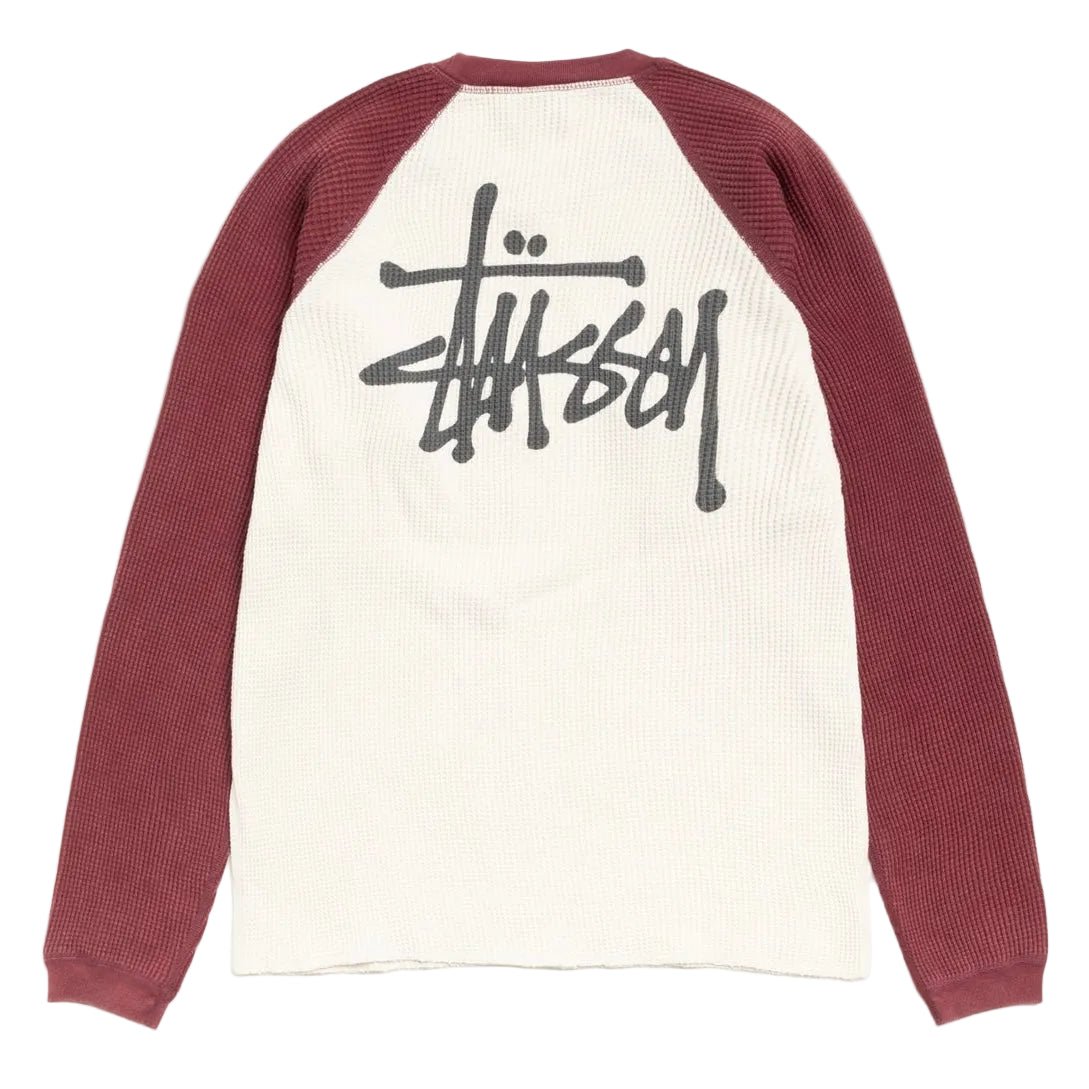 Stussy Thermal 2 Tone Raglan Shirt White