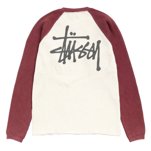 Stussy Thermal 2 Tone Raglan Shirt White