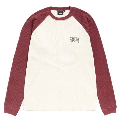 Stussy Thermal 2 Tone Raglan Shirt White